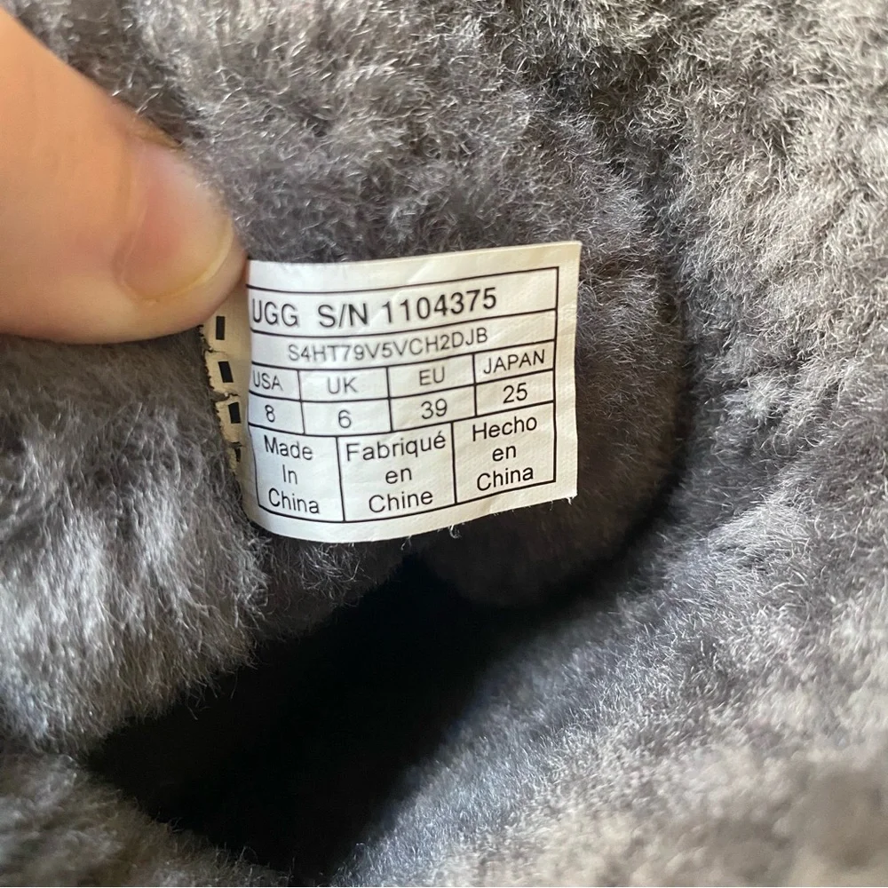 Women’s Gray Marciela Ugg Winter Boots Size 8 With Buttons